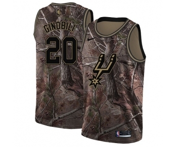 Youth Nike San Antonio Spurs #20 Manu Ginobili Swingman Camo Realtree Collection NBA Jersey