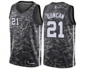 Youth Nike San Antonio Spurs #21 Tim Duncan Swingman Camo NBA Jersey - City Edition