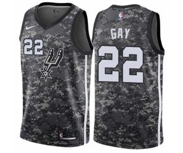 Youth Nike San Antonio Spurs #22 Rudy Gay Swingman Camo NBA Jersey - City Edition