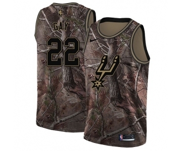 Youth Nike San Antonio Spurs #22 Rudy Gay Swingman Camo Realtree Collection NBA Jersey