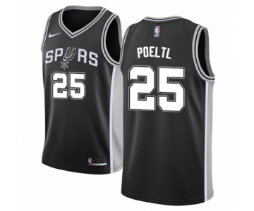 Youth Nike San Antonio Spurs #25 Jakob Poeltl Swingman Black NBA Jersey - Icon Edition