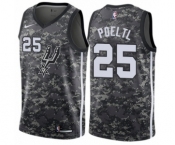 Youth Nike San Antonio Spurs #25 Jakob Poeltl Swingman Camo NBA Jersey - City Edition