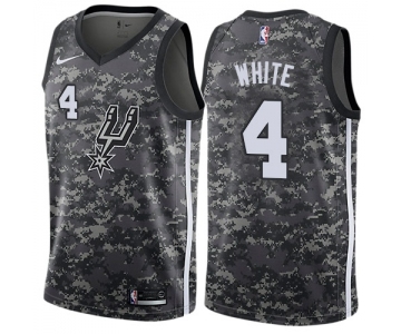 Youth Nike San Antonio Spurs #4 Derrick White Swingman Camo NBA Jersey - City Edition