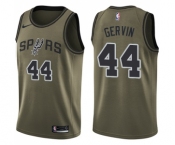 Youth Nike San Antonio Spurs #44 George Gervin Swingman Green Salute to Service NBA Jersey