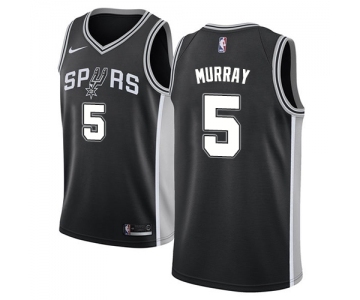 Youth Nike San Antonio Spurs #5 Dejounte Murray Swingman Black Road NBA Jersey - Icon Edition