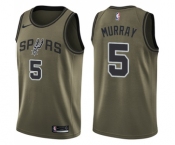 Youth Nike San Antonio Spurs #5 Dejounte Murray Swingman Green Salute to Service NBA Jersey