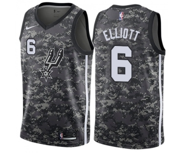 Youth Nike San Antonio Spurs #6 Sean Elliott Swingman Camo NBA Jersey - City Edition