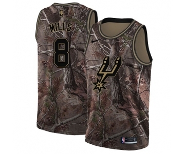 Youth Nike San Antonio Spurs #8 Patty Mills Swingman Camo Realtree Collection NBA Jersey