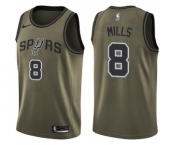 Youth Nike San Antonio Spurs #8 Patty Mills Swingman Green Salute to Service NBA Jersey