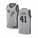 Youth San Antonio Spurs #41 Trey Lyles Swingman Silver Basketball Jersey Statement Edition