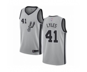 Youth San Antonio Spurs #41 Trey Lyles Swingman Silver Basketball Jersey Statement Edition