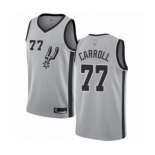 Youth San Antonio Spurs #77 DeMarre Carroll Swingman Silver Basketball Jersey Statement Edition