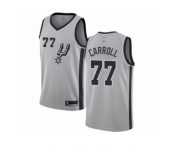 Youth San Antonio Spurs #77 DeMarre Carroll Swingman Silver Basketball Jersey Statement Edition