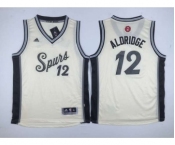 youth nba san antonio spurs #12 aldridge white[2015 Christmas edition]