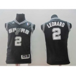 youth nba san antonio spurs #2 leonard black[revolution 30 swingman]