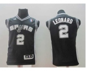 youth nba san antonio spurs #2 leonard black[revolution 30 swingman]