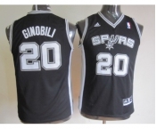 youth nba san antonio spurs #20 ginobili black[revolution 30 swingman]