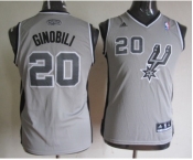 youth nba san antonio spurs #20 ginobili grey[revolution 30 swingman]