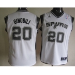 youth nba san antonio spurs #20 ginobili white[revolution 30 swingman]