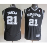 youth nba san antonio spurs #21 duncan black[revolution 30 swingman]