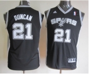 youth nba san antonio spurs #21 duncan black[revolution 30 swingman]