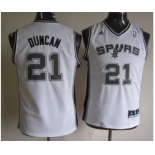 youth nba san antonio spurs #21 duncan white[revolution 30 swingman]