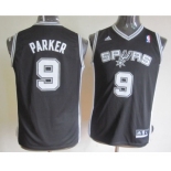 youth nba san antonio spurs #9 parker black[revolution 30 swingman]