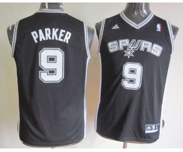 youth nba san antonio spurs #9 parker black[revolution 30 swingman]