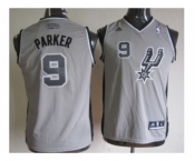 youth nba san antonio spurs #9 parker grey[revolution 30 swingman]