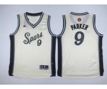 youth nba san antonio spurs #9 parker white[2015 Christmas edition]