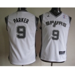 youth nba san antonio spurs #9 parker white[revolution 30 swingman]