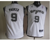 youth nba san antonio spurs #9 parker white[revolution 30 swingman]