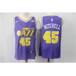 Jazz #45 Donovan Mitchell Purple Nike Swingman Jersey