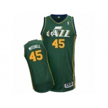 Men Adidas Utah Jazz #45 Donovan Mitchell Authentic Green Alternate NBA Jersey