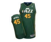 Men Adidas Utah Jazz #45 Donovan Mitchell Authentic Green Alternate NBA Jersey