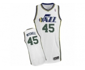 Men Adidas Utah Jazz #45 Donovan Mitchell Authentic White Home NBA Jersey