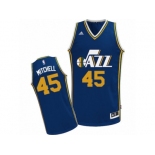 Men Adidas Utah Jazz #45 Donovan Mitchell Swingman Navy Blue Road NBA Jersey