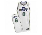 Men Adidas Utah Jazz #8 Jonas Jerebko Authentic White Home NBA Jersey