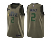 Men Nike Utah Jazz #2 Joe Ingles Green Salute to Service NBA Swingman Jersey