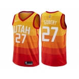 Men Nike Utah Jazz #27 Rudy Gobert Orange NBA Swingman City Edition Jersey