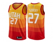 Men Nike Utah Jazz #27 Rudy Gobert Orange NBA Swingman City Edition Jersey