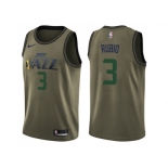 Men Nike Utah Jazz #3 Ricky Rubio Green Salute to Service NBA Swingman Jersey