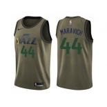 Men Nike Utah Jazz #44 Pete Maravich Green Salute to Service NBA Swingman Jersey