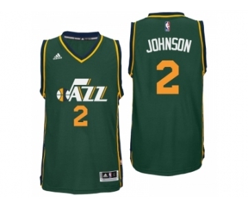 Men Utah Jazz #2 Joe Johnson Alternate Green New Swingman Jersey