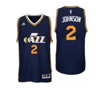 Men Utah Jazz #2 Joe Johnson Road Navy New Swingman Jersey