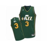 Men's Adidas Utah Jazz #3 George Hill Swingman Green Alternate NBA Jersey