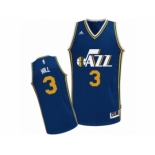 Men's Adidas Utah Jazz #3 George Hill Swingman Navy Blue Road NBA Jersey