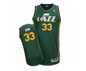 Men's Adidas Utah Jazz #33 Boris Diaw Authentic Green Alternate NBA Jersey