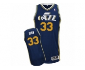 Men's Adidas Utah Jazz #33 Boris Diaw Authentic Navy Blue Road NBA Jersey