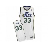 Men's Adidas Utah Jazz #33 Boris Diaw Authentic White Home NBA Jersey